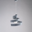 Immagine di Lampada a Sospensione Singola Vortice Grigio Helix 1xE27 Be Light