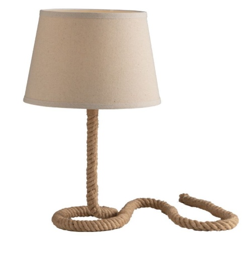 Immagine di Lampada Tavolo Industriale Vintage Corda Rope L Fan Europe