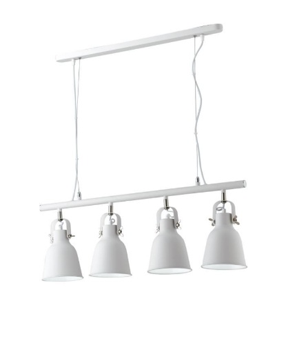 Picture of Lampadario Da Tavolo Industriale Bianco 4 Luci Orientabili Legend S4 Fan Europe