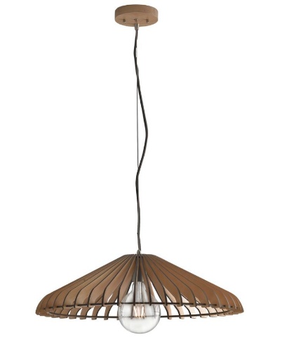 Immagine di Lampadario Moderno Per Cucina Design Legno Naturale 50cm Calder Fan Europe