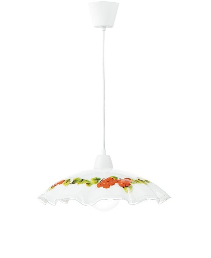 Immagine di Lampadario Cucina Vetro Decoro Frutta Ribes Fan Europe