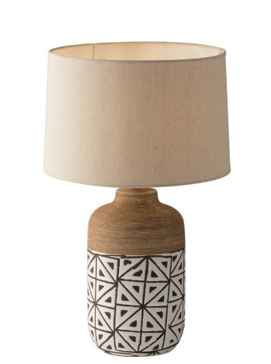 Immagine di Lampada Da Tavolo Design Country Ceramica Marrone Vietri M Fan Europe