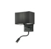 Immagine di Applique Camera Da Letto Con Spot Led Orientabile Shadow Nero Ondaluce