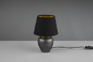 Immagine di Lumetto Abby Base Ceramica con Paralume Nero Oro 1xE14 Trio Lighting