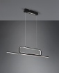 Immagine di Sospensione Lineare Nera Moderna per Ufficio Aick Led Switch Dimmert Trio Lighting