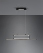 Immagine di Sospensione Lineare Nera Moderna per Ufficio Aick Led Switch Dimmert Trio Lighting