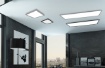 Immagine di Lampada da Soffitto Quadrata Led 18w Alpha Nero 45x45 cm Trio Lighting