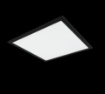 Immagine di Lampada da Soffitto Quadrata Led 18w Alpha Nero 45x45 cm Trio Lighting