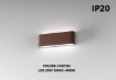 Immagine di Applique Doppia Luce LED 30w Wallet IP20 Corten Per Interni Isyluce 512