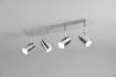 Immagine di Barra Lineare 4 Faretti Spot Orientabili Metallo Cromo Angelo Trio Lighting