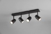 Immagine di Barra Lineare 4 Faretti Spot Orientabili Metallo Nero Angelo Trio Lighting