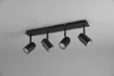 Immagine di Barra Lineare 4 Faretti Spot Orientabili Metallo Nero Angelo Trio Lighting