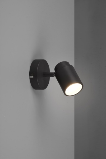 Immagine di Faretto Spot GU10 Orientabile Cono Metallo Nero Angelo Trio Lighting