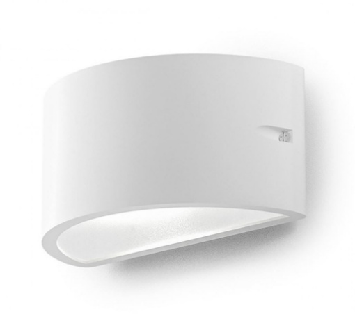 Immagine di Applique Da Esterno Curva Biemissione Lan Bianca GES1050 Gea Led