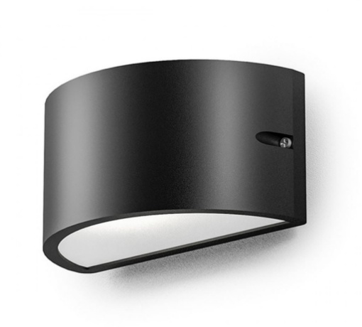 Immagine di Applique Da Esterno Curva Biemissione Lan Antracite GES1051 Gea Led