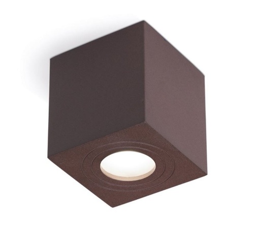 Immagine di Plafone Spot Cubo Da Esterno GU10 Sulis Marrone GES1072 Gea Led