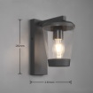 Immagine di Applique Lanterna Cavado Alluminio Antracite IP44 Trio Lighting