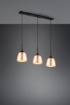 Immagine di Lampadario in Linea 3 Pendel Conici Chiron Ottone Trio Lighting