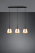 Immagine di Lampadario in Linea 3 Pendel Conici Chiron Ottone Trio Lighting