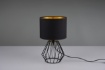 Immagine di Lumetto Chuck Base Metallica Geometrica Paralume Nero e Oro Trio Lighting