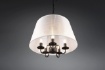 Immagine di Lampadario Salone Paralume Organza 5 Luci Bianco Cima Trio Lighting