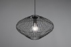 Immagine di Lampadario Sospensione Gabbia Metallo Nero Cobain Trio Lighting