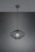 Immagine di Lampadario Sospensione Gabbia Metallo Nero Cobain Trio Lighting