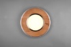 Immagine di Plafoniera Led Switch Dimmer Design Disco Legno Naturale Deacon Trio Lighting