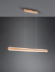 Immagine di Lampadario Lineare Doppia Emissione Led Cambio Colore Legno Deacon Trio Lighting