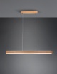 Immagine di Lampadario Lineare Doppia Emissione Led Cambio Colore Legno Deacon Trio Lighting