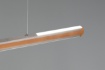 Immagine di Lampadario Lineare Doppia Emissione Led Cambio Colore Legno Deacon Trio Lighting