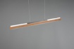 Immagine di Lampadario Lineare Doppia Emissione Led Cambio Colore Legno Deacon Trio Lighting