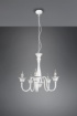 Immagine di Lampadario Bianco 5 Bracci Catena Regolabile Elsa Ø56 cm Trio Lighting