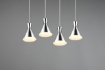 Immagine di Lampadario Lineare Penisola Cucina Enzo 4xE27 Nichel Trio Lighting