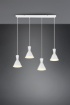 Immagine di Sospensione Lineare per Isola Cucina Enzo 4xE27 Bianco Trio Lighting