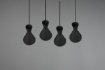 Immagine di Sospensione Lineare Enzo 4xE27 Nero Opaco Trio Lighting