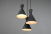 Immagine di Lampadario Piastra Rotonda 3xE27 Nero Enzo Trio Lighting