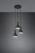 Immagine di Lampadario Piastra Rotonda 3xE27 Nero Enzo Trio Lighting