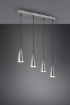 Immagine di Lampadario per Isola Cucina Farin 4 Coni Nichel Trio Lighting