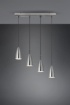 Immagine di Lampadario per Isola Cucina Farin 4 Coni Nichel Trio Lighting