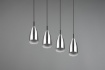 Immagine di Lampadario per Isola Cucina Farin 4 Coni Nichel Trio Lighting