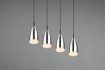 Immagine di Lampadario per Isola Cucina Farin 4 Coni Nichel Trio Lighting