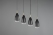 Immagine di Sospensione in Linea Penisola Farin 4 Coni Nero Trio Lighting