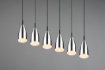 Immagine di Sospensione Lineare Bancone Bar Farin 6 Coni Nichel Trio Lighting