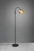 Immagine di Piantana Moderna Flessibile Sfera Ottone Fletcher Trio Lighting