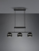 Immagine di Lampadario Nero Barra Bilanciere Fletcher 3 Sfere Trio Lighting