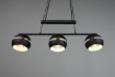 Immagine di Lampadario Nero Barra Bilanciere Fletcher 3 Sfere Trio Lighting