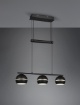 Immagine di Lampadario Nero Barra Bilanciere Fletcher 3 Sfere Trio Lighting