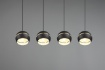 Immagine di Sospensione Lineare Fletcher 4 Sfere Nero Trio Lighting