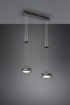 Immagine di Lampadario Isola Doppio Disco Led Sospeso Franklin Antracite Trio Lighting